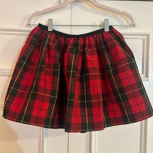 Ralph Lauren Christmas! Girls Red Plaid Taffeta Skirt Size L